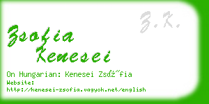 zsofia kenesei business card